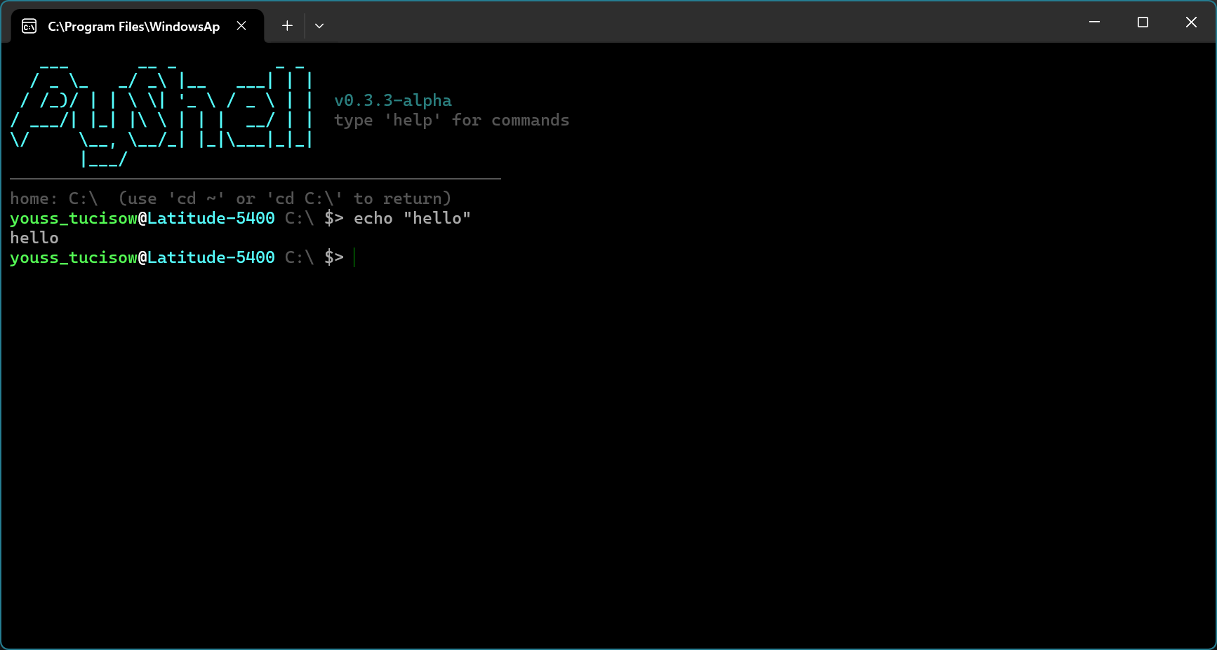 PyShell main terminal interface