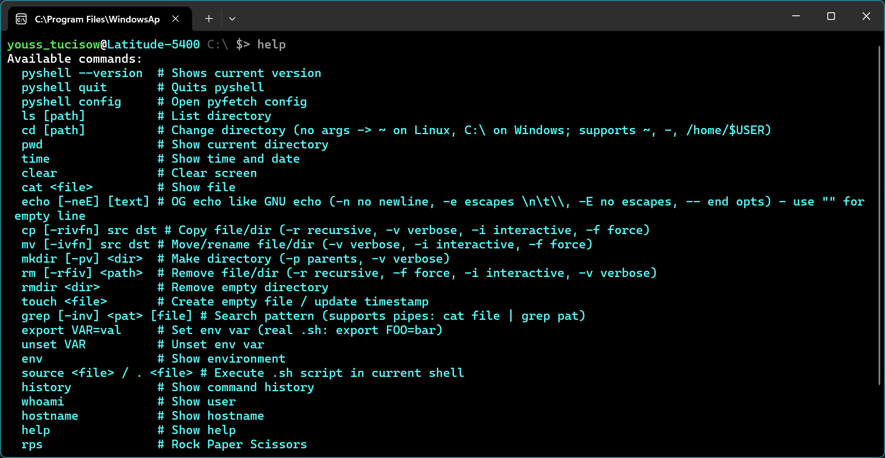 PyShell help